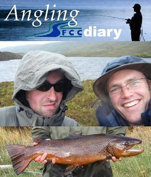 Kenny Gault and James Hunt (diary developers) by a Wester Ross Trout loch in 2011.