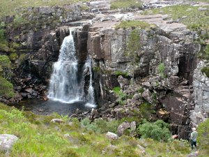 Waterfall above Talladale (River Ewe system)